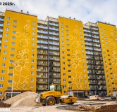 Ход строительства дома 2 в ЖК Медовый -