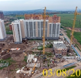 Ход строительства дома 12б в Микрорайон Нанжуль-Солнечный -