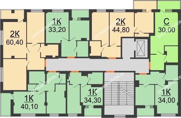 ЖК Дом на 14-й Линии - планировка 7 этажа