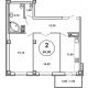 2 комнатная квартира 65,5 м² в ЖК Лебедь, дом № 50 - планировка