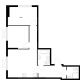 2 комнатная квартира 60,6 м² в ЖК Савин парк, дом корпус 8 - планировка