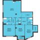 3 комнатная квартира 165,3 м², ЖК ROLE CLEF - планировка