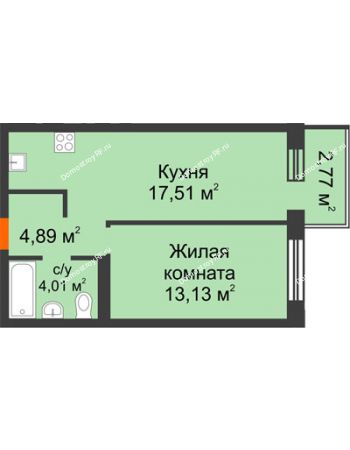 1 комнатная квартира 38,44 м² в OK Salut (Салют), дом ГП-6