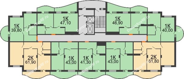 ЖК ОазисДом - планировка 11 этажа