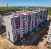 Ход строительства дома 21 в ЖК Вишневая Горка -