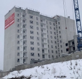 Ход строительства дома 1.1 в ЖК Родные Просторы -