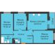 3 комнатная квартира 86,7 м² в ЖК Вересаево, дом Литер 16/1 - планировка