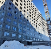 Ход строительства дома 1 в ЖК Лугометрия -