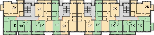 Планировка 2 этажа в доме Блок 2, 3 в ЖК Ярд