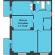 3 комнатная квартира 87,48 м² в ЖК Сокол Градъ, дом Литер 1 - планировка