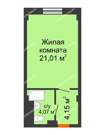 Студия 29,23 м² - Апарт-Отель Гордеевка