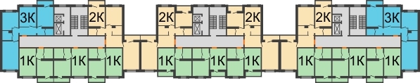 Планировка 2 этажа в доме Позиция 17 в ЖК Озерки	