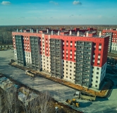 Ход строительства дома 49а в ЖК Вишневая Горка -