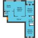3 комнатная квартира 105,5 м², ЖК КБС Дом на Ленина - планировка